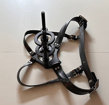 Lade das Bild in den Galerie-Viewer, Leder Harness passend Venus 2000 & Tremblr Receiver mit Edelstahl Schnallen